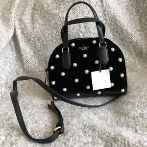 Kate Spade suede and pearl bag